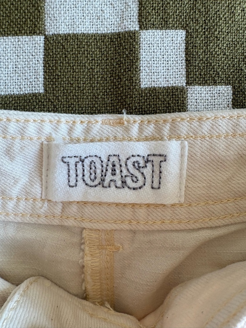 TOAST UK, Women's Cream Carpenter Jeans - Casual Straight Leg - Picture 6 of 7
